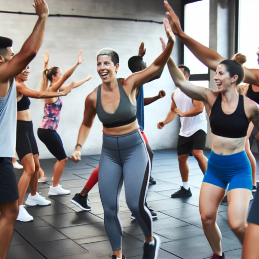 BodyFoorce tagok egymást támogatva edzenek egy csoportos edzésen